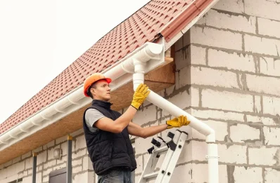 Pose et remplacement de gouttières à Saessolsheim